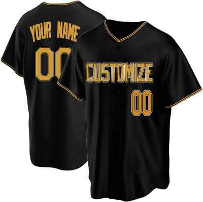 China Custom Made Breathable Fashion Baseball Tank Tops Team Name Design And Number Shirts Buttons Baseball Uniform For Men Youth Plus Size for sale