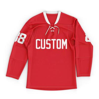 China Wholesale Custom Quick Dry Canada Made in China Team Logo Sew Sublimated Mesh Ice Hockey Wear Cheap European Uniform, Hockey Tank Tops for sale