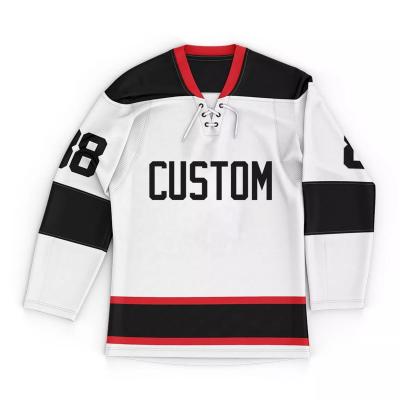 China Name 100% Polyester Quick Dry High Quality Low Price Plus Size Hockey Team Training Ice Hockey Tank Top, Custom Mesh Ice Hockey Logo Wear for sale