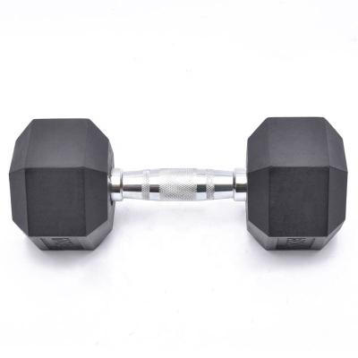 China Factory Cast Universal Custom Cross Fit Gym Rubber Coated Fitness Equipment Set 10 Pound Dumbells for sale