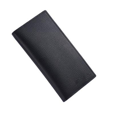 China Waterproof Long Money Clip Dollar Mans Card Wallet Minimalist Slim Leather Pop RFID Men Handmade Card for sale