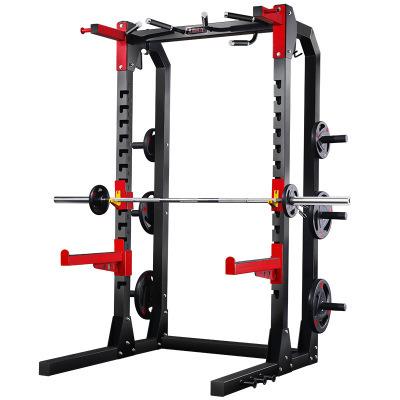 China Solid Commercial Fitness Equipment Crossover Multi Functional Safety Gym Adjustable Squat Rack Smith Machine for sale