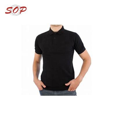 China Crewneck Fashion Mens Anti-Pilling Black Plain Polo T-Shirt for sale