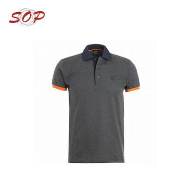 China Anti-pilling Collar and Rib Polo Shirt different color of Microfiber for sale