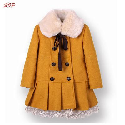 China New Design Lace Girl Dress Anti-Shrink Fancy Formal Coat Girls Coat For Winter for sale