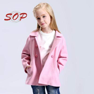 China Girls new anti-shrink woolen outwear clothes children wear Korean winter jacket girl coat for sale