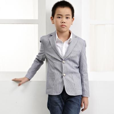 China Sustainable Kids Autumn Winter Wear Kids Striped Jacket Blazers For Boys for sale