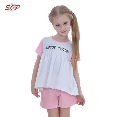 China In Stock Item Kids Boutique Girl Tops Clothing Teen Girl Outfits Short Sleeve Summer Girls Clothes Set for sale