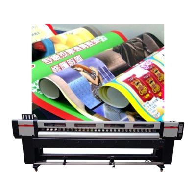 China Garment shops double head xp600 3.2m 10 feet eco ink cable vinyl solvent printer tarpaulin fabric machine printing sublimation banner for sale