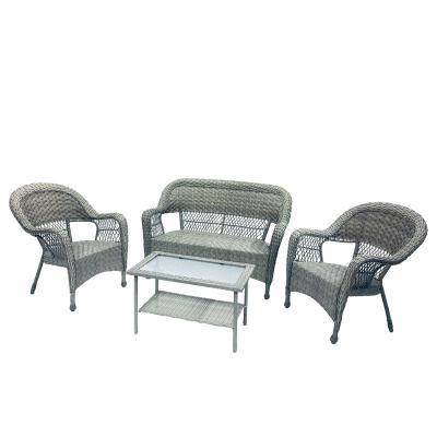 China Modern Outdoor Luxurious Patio Rattan Garden Furniture Outdoor Dining Table Rattan Garden Furniture Sets for sale