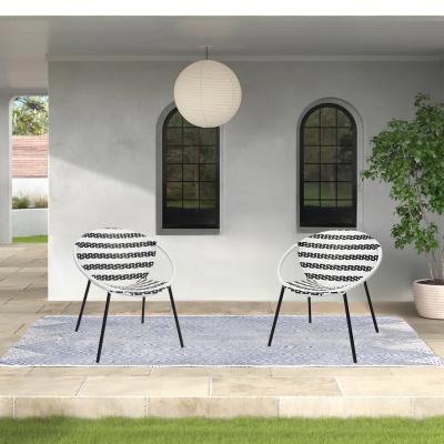 China Modern Popular Outdoor Colorful Rattan Chair Sun Bistros Chair Set Wicker Rattan Chair for sale