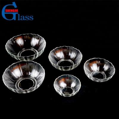 China Lotus Shape Glass Kitchen Bowl High Quality Viable Kitchen Bowl Cheap Glass Kitchen Bowl Set for sale