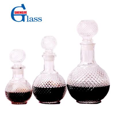 China Wine ; Whiskey; 250ml Vodka Vodka Wine Soy Sauce Vinegar Glass Bottle With Glass Ball Cap for sale