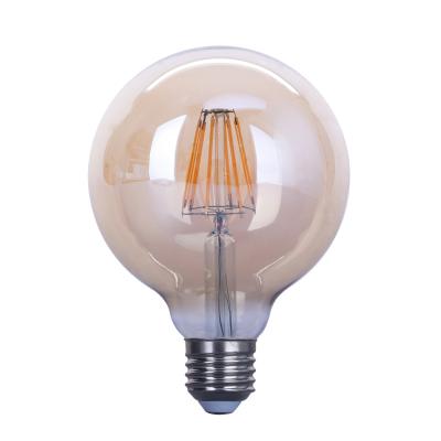 China Wholesale Decorative Dimmable Option Globe Shape G95 Edison Bulb Led Curved Filament Light Bulb for sale