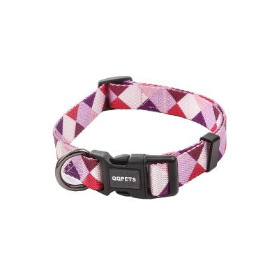 China Stocked Manufacturers Fashion Bulk Luxury Dog Collars Pet Nylon Color Patterns Pampers Large Dog Collar for sale