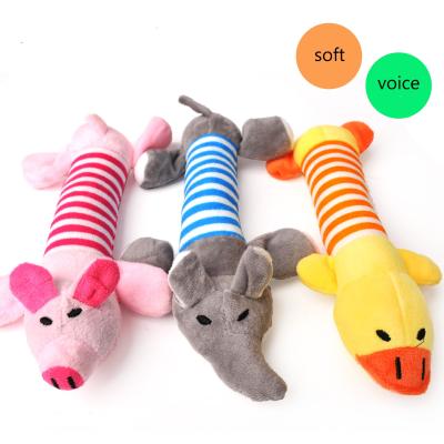 China Wholesale Viable Long Plush Toys Pet Spot Pig Duck Cartoon Quadruped Animal Plush Toy Expressing Dog Toys for sale