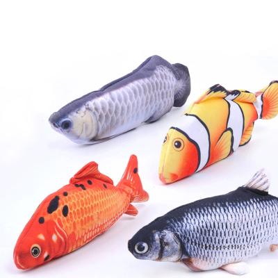 China Viable Hot Selling Electric Flippity Cat Fish Toy Electronic Pet Dog Moving Flippity Fishes Interactive Toy for sale