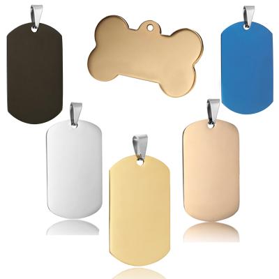 China Custom Personalized Metal Stainless Steel Sublimation Pet Name Blank Dog Tag Engraved for sale