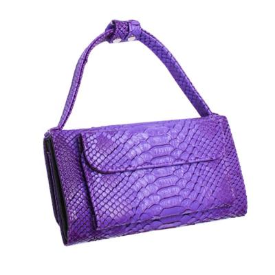 China RFID Snake Print Leather Clutch Leather Chain Shoulder Messenger Bag Wallet Ladies Strap Bag Fashion One Long for sale