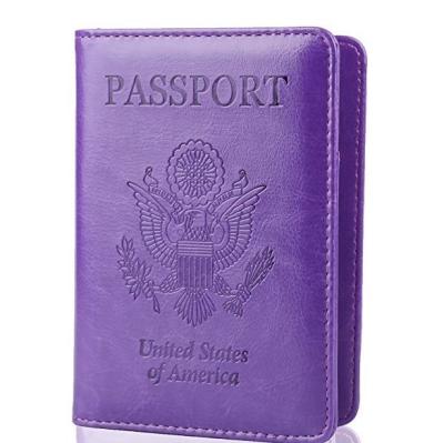 China Wholesale RFID American PU Passport Bag Business Travel Document Bag Gift Customized for sale