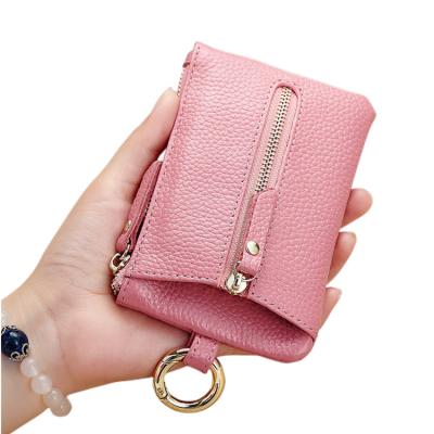 China Fashion Car Key Case Custom Leather Wallets Coin Purse Zipper Bag Key Chain Cover For Key Organizer Card Holder Gifts Key Pocket for sale