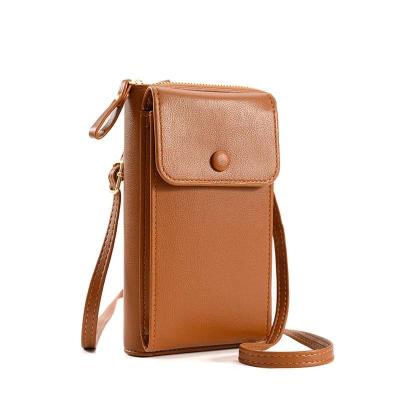 China Vintage Custom Wholesale Portable Travel Coin Purse Card Pocket Women Phone Cross PU Mini Shoulder Messenger Bag Leather Body Bag for sale