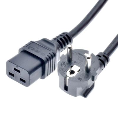 China European Automobile Mains Plug Black Power Cable IEC C9 2m (Audio Revox Marantz Roland) for sale