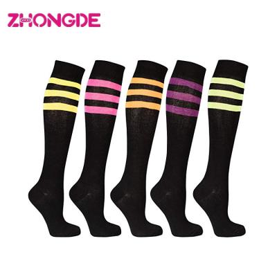 China Custom Logo Antibacterial Teen Girl Knee High Tube Sock for sale