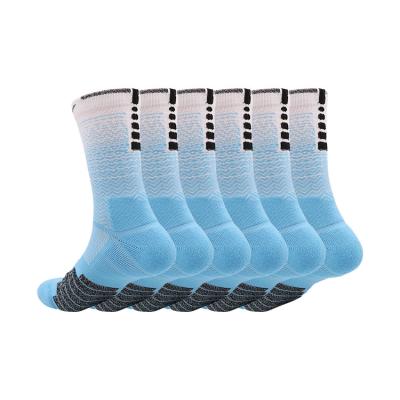 China Breathable Design Your Own Logo Crew Men Women Running Sports Basketball Socks Selet Terry Performance Nylon Marathon Elite for sale