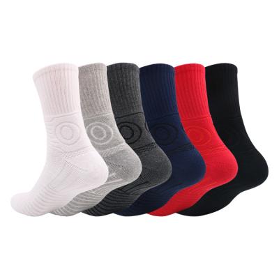 China Low Moq Wholesale Breathable Zhongde Custom Logo Athletic Running Super Elite Cycling Colorful Men Terry Crew Sports Basketball Socks for sale