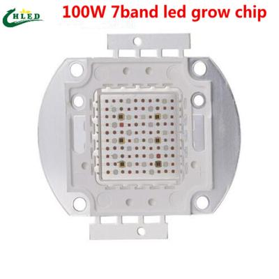 China 7band led grow chip 100W full spectrum COB Led Grow Light Chip for plant seeding for sale