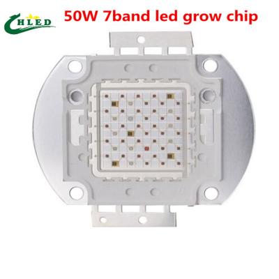 China 7band led grow chip 50W full spectrum COB Led Grow Light Chip for plant seeding for sale