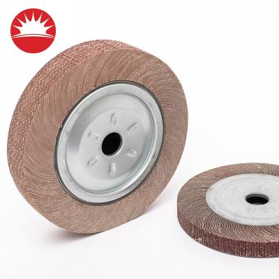 China 300mm thousand page surface polishing abrasive agitate wheel for metal chunking fin polishing wheel for sale