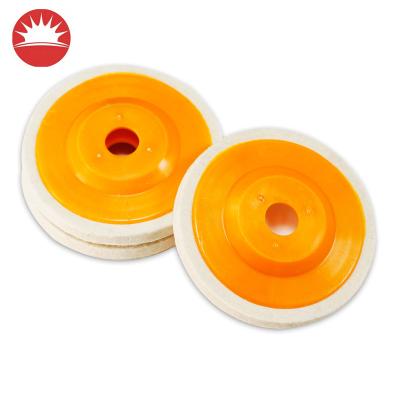 China Factory Price 100% Hard Glass Wool 115mm Polishing Wool Felt Polishing Wheel Polishing Abrasive Tools for sale