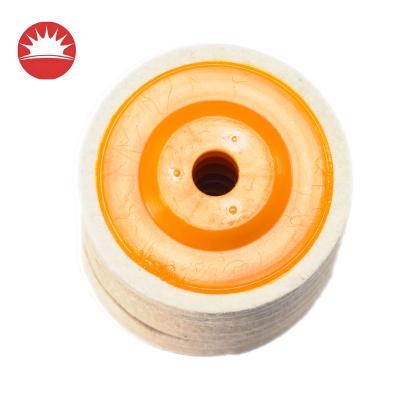 China Glass Polishing Tool Abrasive Wool Felt Polishing Wheel For Glass Metal Nonmetal for sale