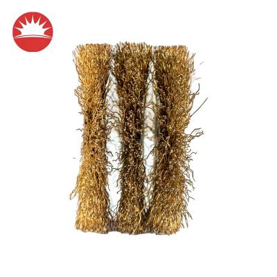 China High Quality Circular Copper Wire Steel Wire Wheel Brass Deburring Polishing Round Brush for sale