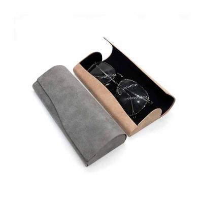 China Eco-Friendly Custom Accessories Glass Eyewear Cases Sunglasses Box Girls Logo Eye Glass Cases Leather Round Circle Case for sale