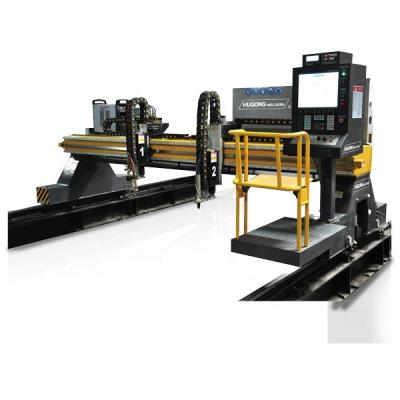 China 800mm less than rail width CNC Plasma&Flame CNC cutting machine HGCUT (2 CNC torches) for sale