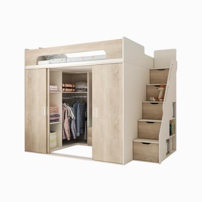 China Bed.kids bed.kids bunk furniture. Storage. New Design Wood Grain Kids Beds And Wardrobe With Changing Room for sale