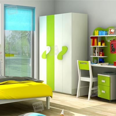 China Environmental protection modern unisex children's bedroom furniture adjustable two-door wardrobe (the other) for sale