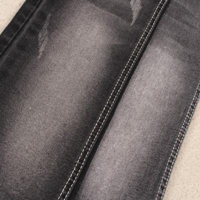 China Cheap price cotton denim fabric stretch sulfur black stretch denim fabric rolls for sale