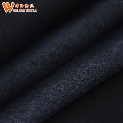 China Black satin color and black backside cambric denim fabric for woman skinny jeans in cheap price for sale