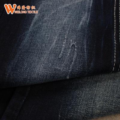 China Other indigo recycled cheap denim fabric by the yard for jeans for sale