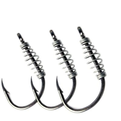 China Fishing Activity Success 3#-15# Hook Spring Hook Iseni Outer Tube With Burr Explosion Hooks For Carp Fishing for sale