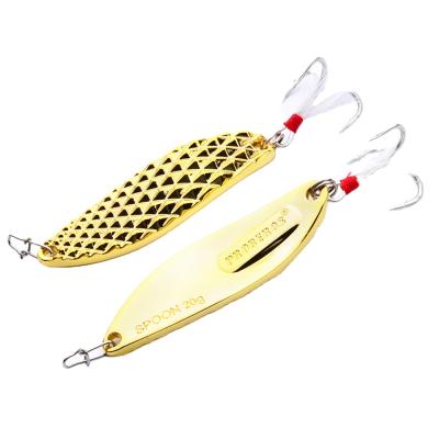 China Sport Fishing Deep Sea Jig 20G 6CM Metal Outdoor Slow Spoon Fishing Lure Gold Silver Colors Hard VIB Spinner Groundbait for sale