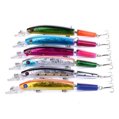 China 2022 Amazon Japan Whole ABS Hard Plastic Fishing Lure 14.5cm 15G 2 Segment Minnow Multi Joint Hardbody Bait JM004 for sale