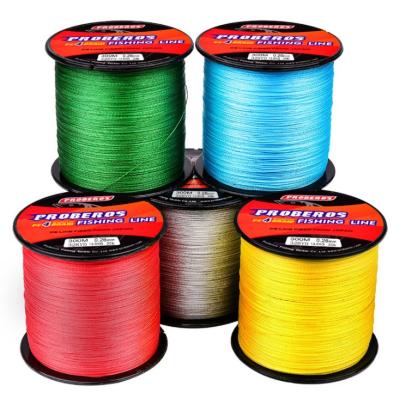 China Factory Wholesale 4 Strands High Tensile Fishing Line 300M Threads PE Braided Fishing Line for sale