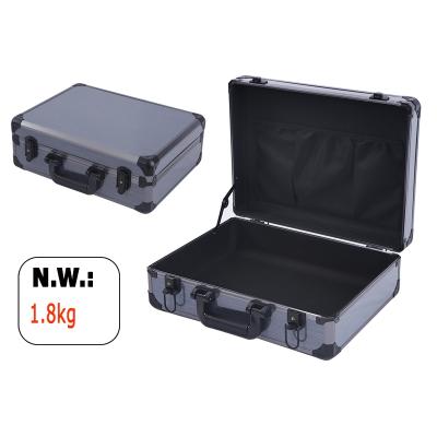 China Factory direct small size gray aluminum + wooden color aluminum hardware tool box with file holder for sale