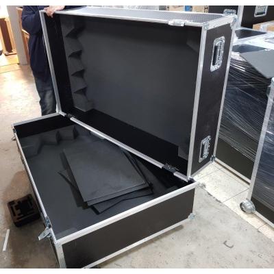 China Aluminum+wood large size outside aluminum material flight case with customized foam cut-out inserts for sale