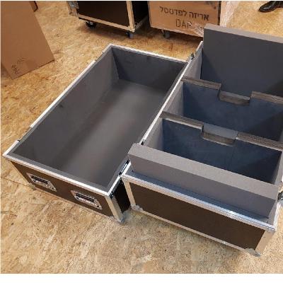 China Heavy Duty Aluminum+wood Shockproof Aluminum Wheeled Shipping Case With Customized Foam for sale